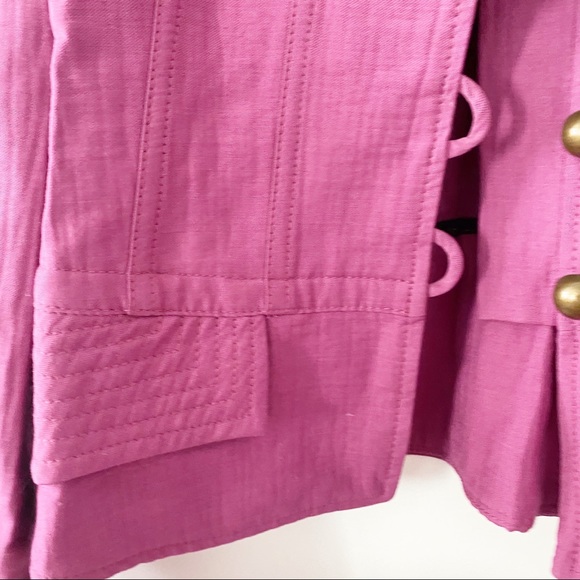 Zara Woman Military Style Fuscia button jacket - Picture 5 of 9